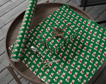 Westie groen inpakpapier