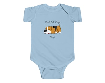 Body de punto fino para bebé Lazy Beagle