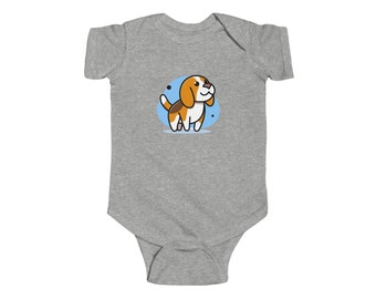 Body infantil de jersey fino Beagle Bubble