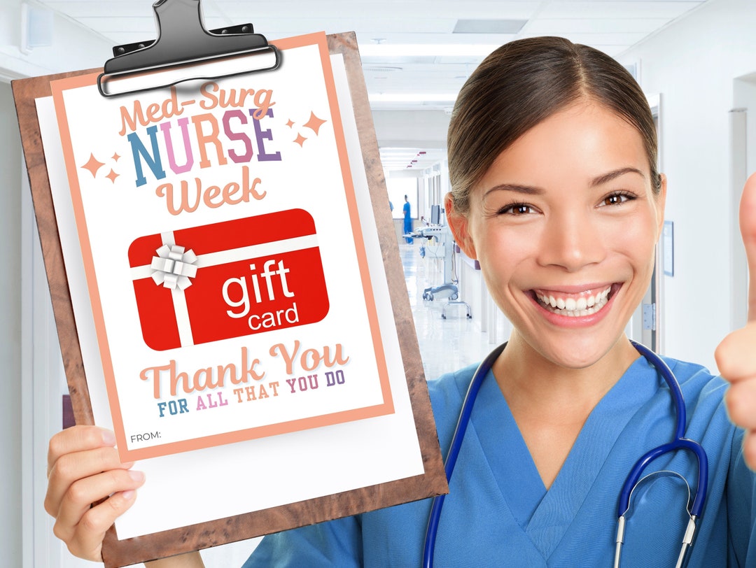 Med Surg Nurse Appreciation Gift Card Holder Healthcare Etsy