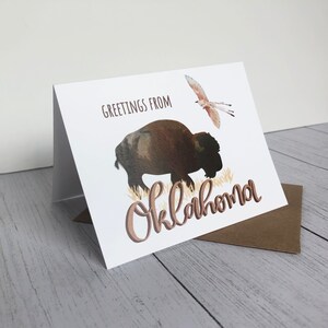 Cumprimentos de Oklahoma Cartão Comemorativo | Em branco por dentro
