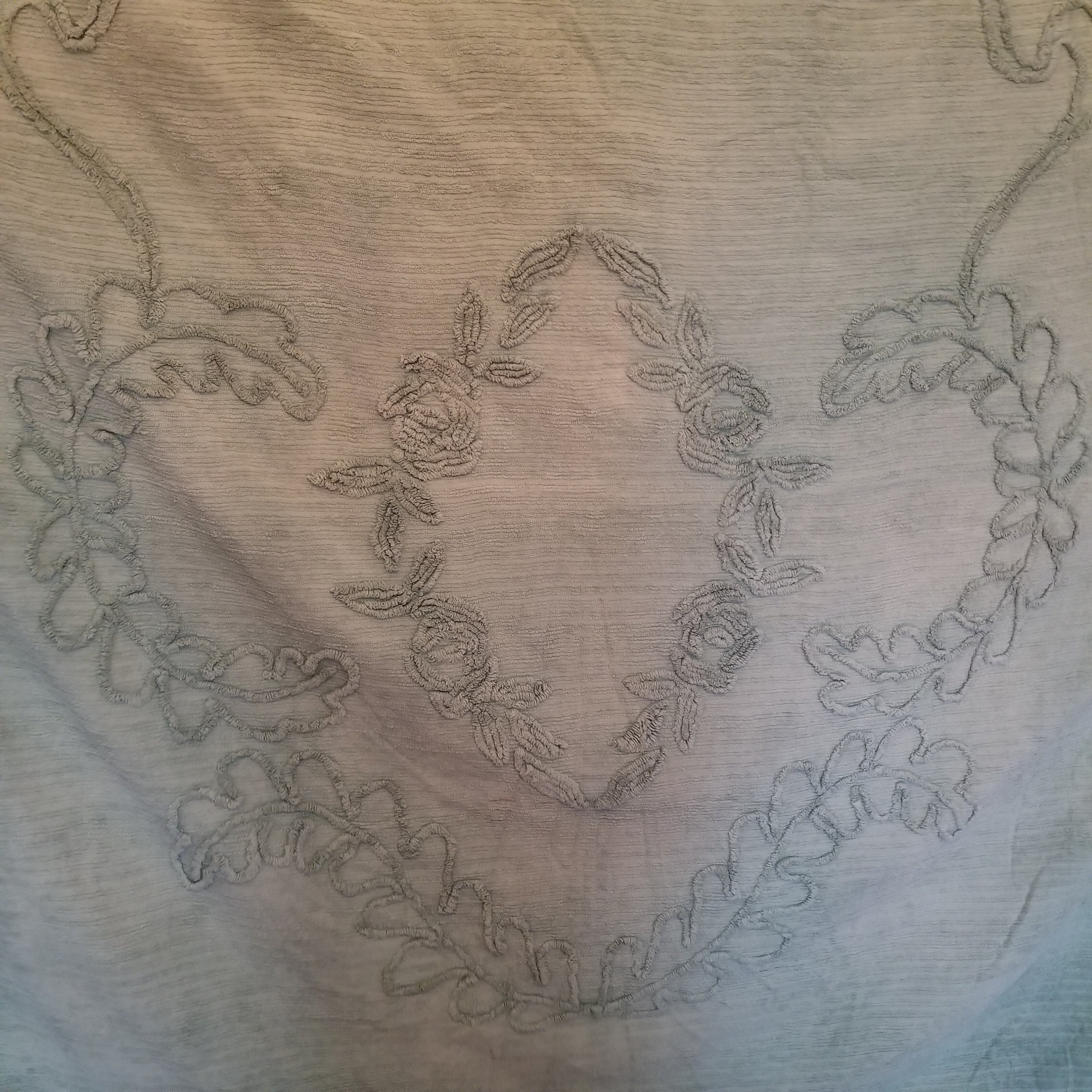 Vintage, Green Chenille Bedspread Etsy