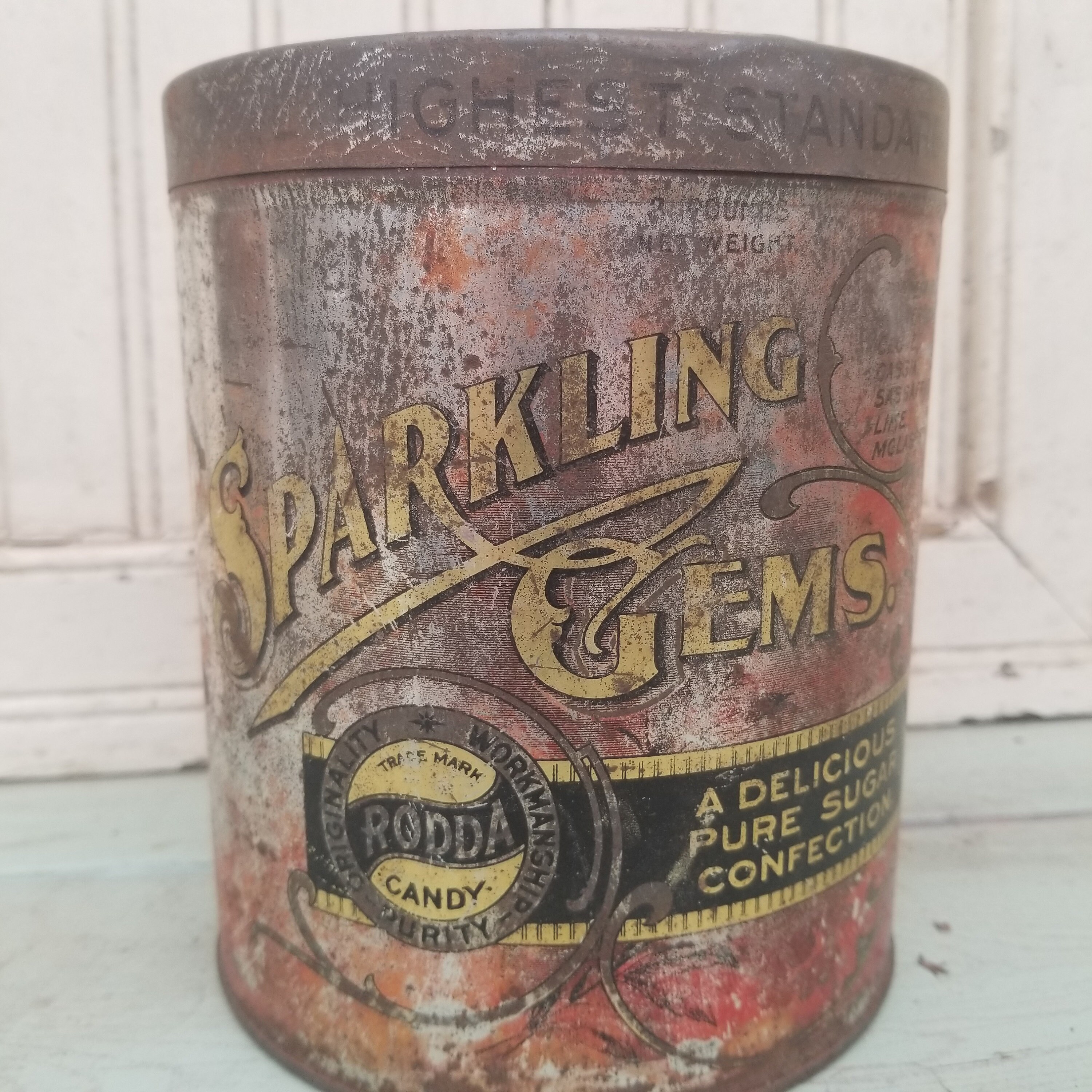Sparkling Gems, Antique Candy Tin - Etsy