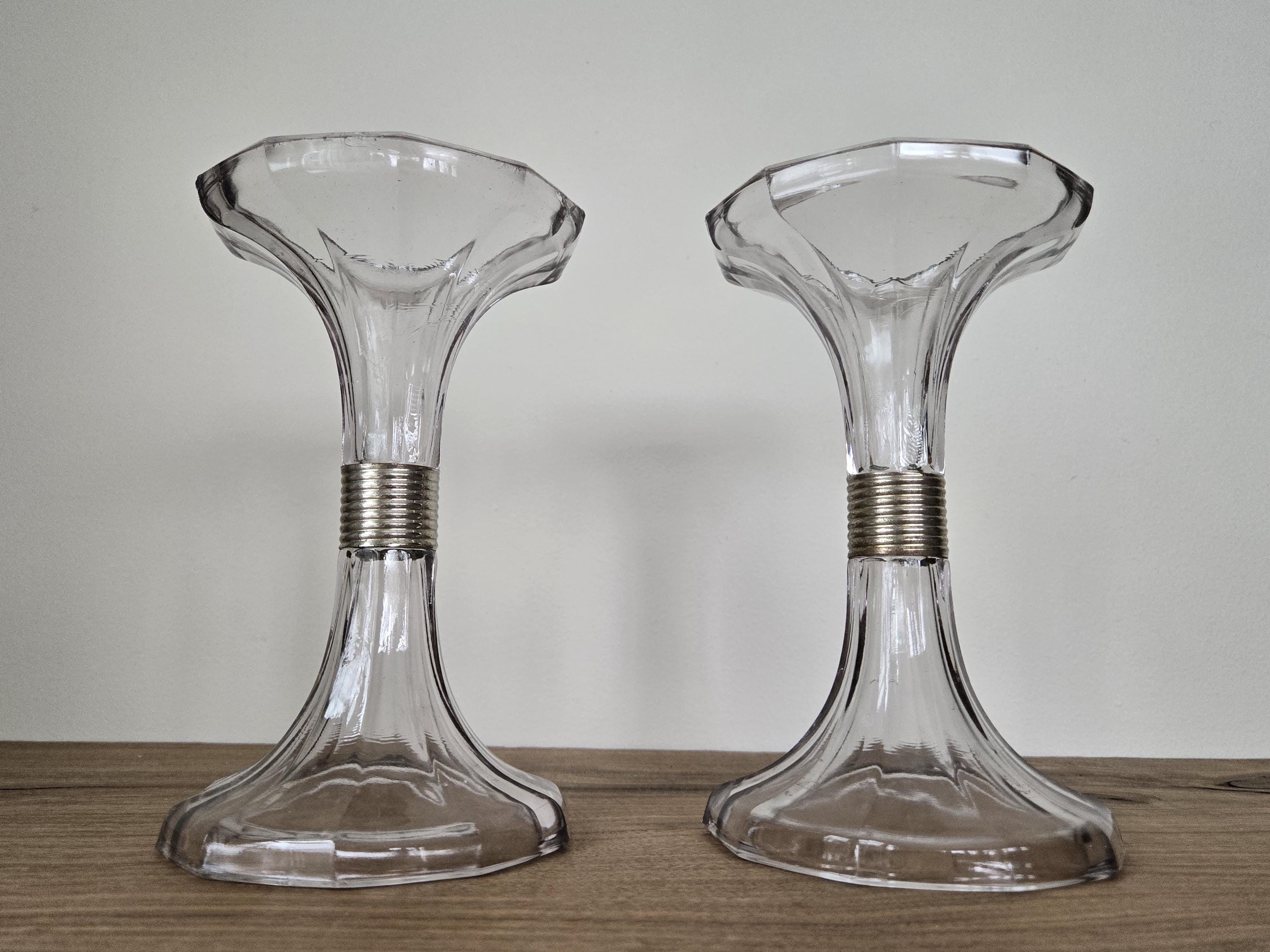 Antique Glass Shelf Risers - Etsy