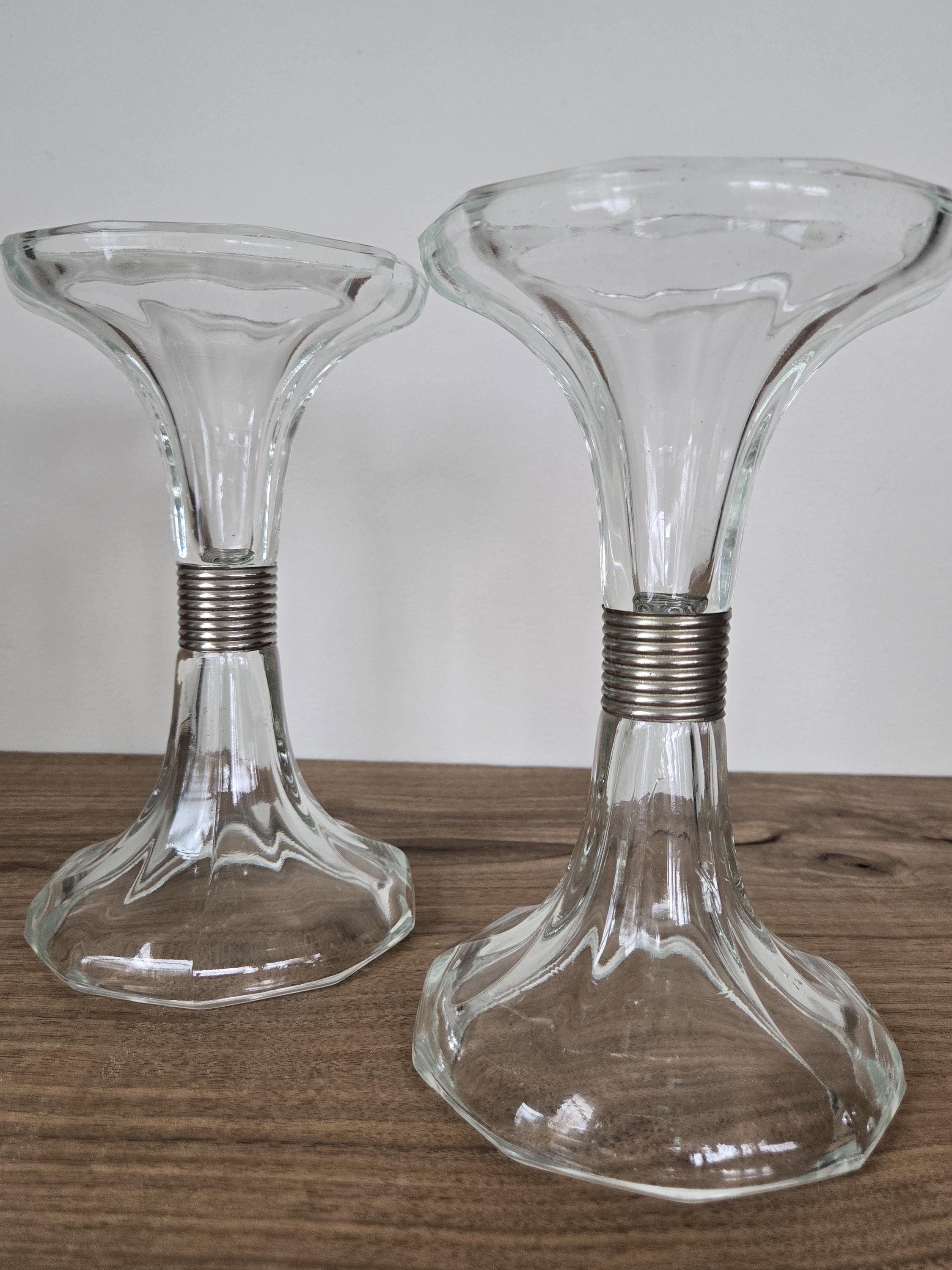 Antique, Art Deco Glass Shelf Risers, Set of 2 - Etsy