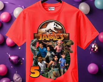Jurassic World Camp Personalized Birthday Boy, Birthday Girl, Family Shirt, Party Family Matching Tee.