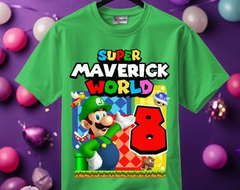 Personalized Luigi Birthday Boy, Family Shirt, Party Family Matching Tee.