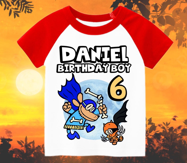 Inspired Dog Man and Cat Personalized Birthday Boy, Birthday Girl, Raglan Shirt, Family Shirt, Party Family Matching Tee. image 5