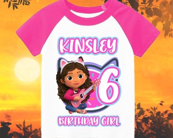 Personalized Dollhouse Birthday Boy, Birthday Girl, Raglan Shirt, Family Shirt, Party Family Matching Tee.