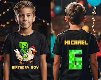 Personalized Chicken Jockey Birthday Boy, Birthday Girl, Family Shirt, Party Family Matching Tee.