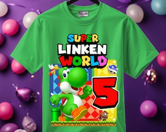 Personalized Yoshi Birthday Boy, Family Shirt, Party Family Matching Tee.
