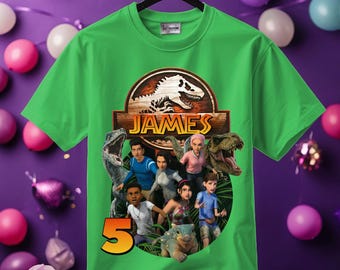 Jurassic World Camp Personalized Birthday Boy, Birthday Girl, Family Shirt, Party Family Matching Tee.