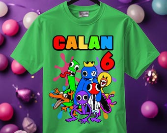 Personalized Rainbow Friends Birthday Boy, Family Shirt, Party Family Matching Tee.