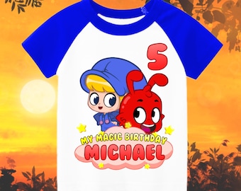 Morphle Personalized Birthday Boy, Birthday Girl, Raglan Shirt, Family Shirt, Party Family Matching Tee.