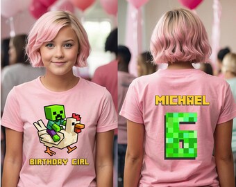 Personalized Chicken Jockey Birthday Girl, Birthday Boy, Family Shirt, Party Family Matching Tee.