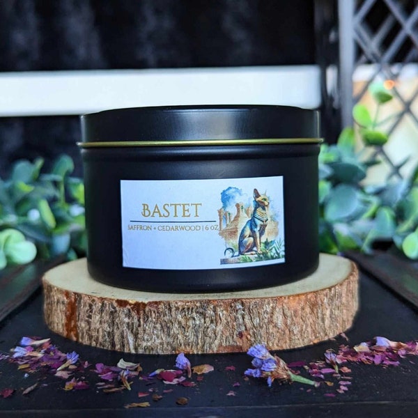 Bastet | Bast | Natural 6oz Candle | Coconut Milk + Vanilla