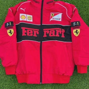 Vintage Style Ferrari Racing Jacket - Unisex Adult F1 Jacket, Men&#39;s Coats