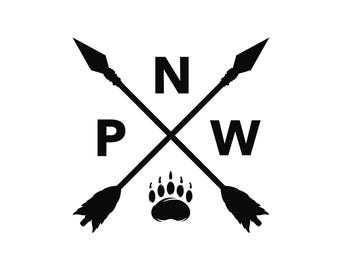 PNW SVG PNG | Sofortiger digitaler Download | Cricut & Silhouette kompatibel | Pazifischer Nordwesten Basteldateien