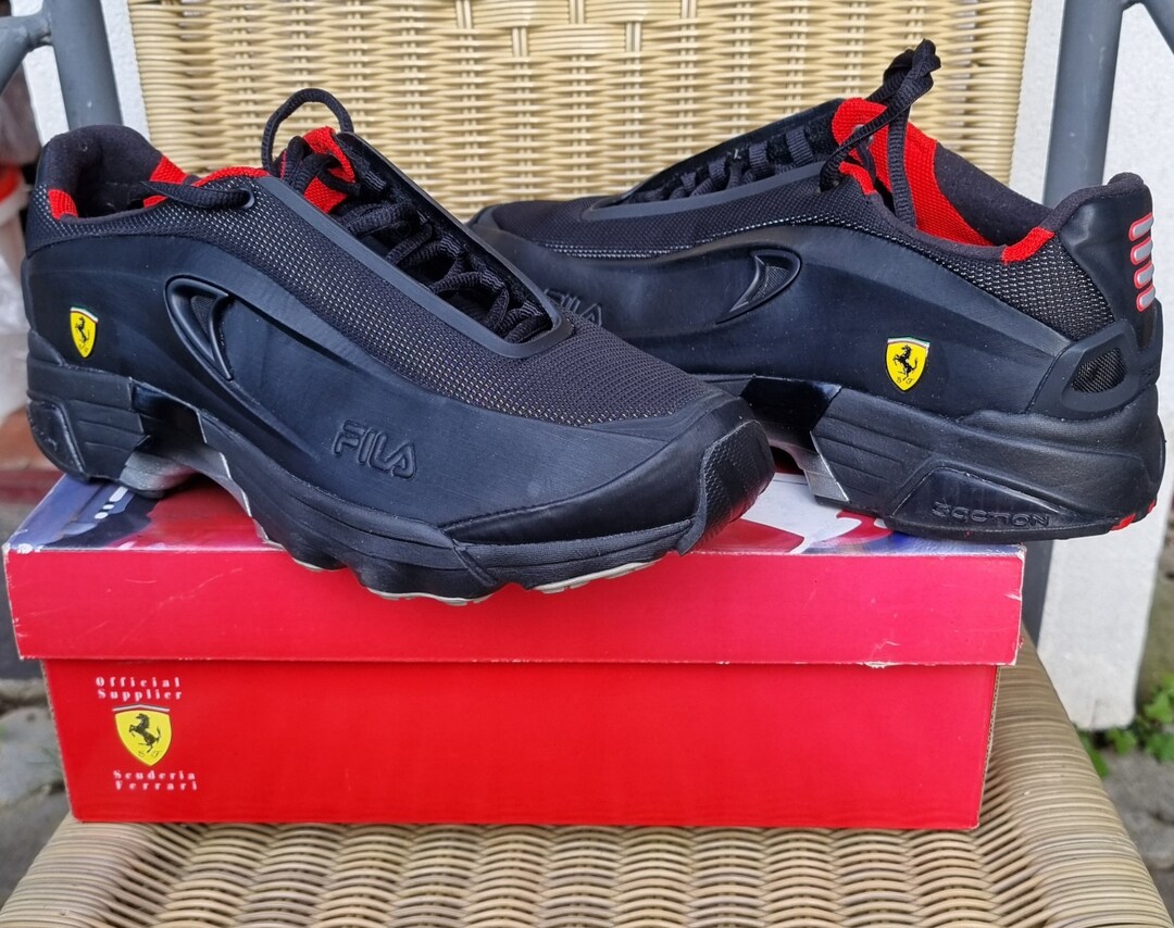 FILA Ferrari F1 Sneakers in Black With Ferrari Red Inside Model 2003 New in Original Packaging Etsy