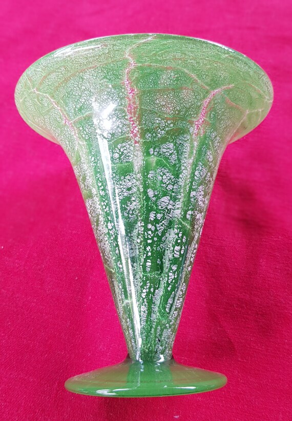 WMF ikora ガラス　花瓶 1950s Mid Century Ikora Art Glass Vase, Wmf Germany | Chairish