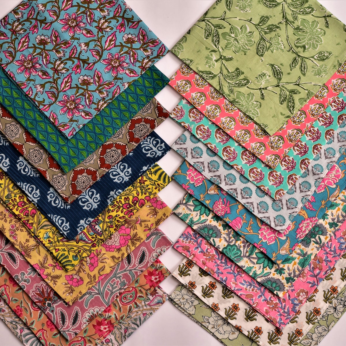 Mix and Match Napkins Wholesale Lot of Cotton Cloth Napkin Set - pack of 10
