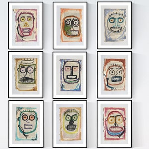 9 booksites abstract people painting on paper colorful oil painting naive