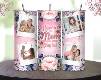 Mom Photo Tumbler Sublimation Design 20 oz Tumbler, Mothers Day Tumbler, Mom Photo Gift, Mom Tumbler Wrap, Digital Download