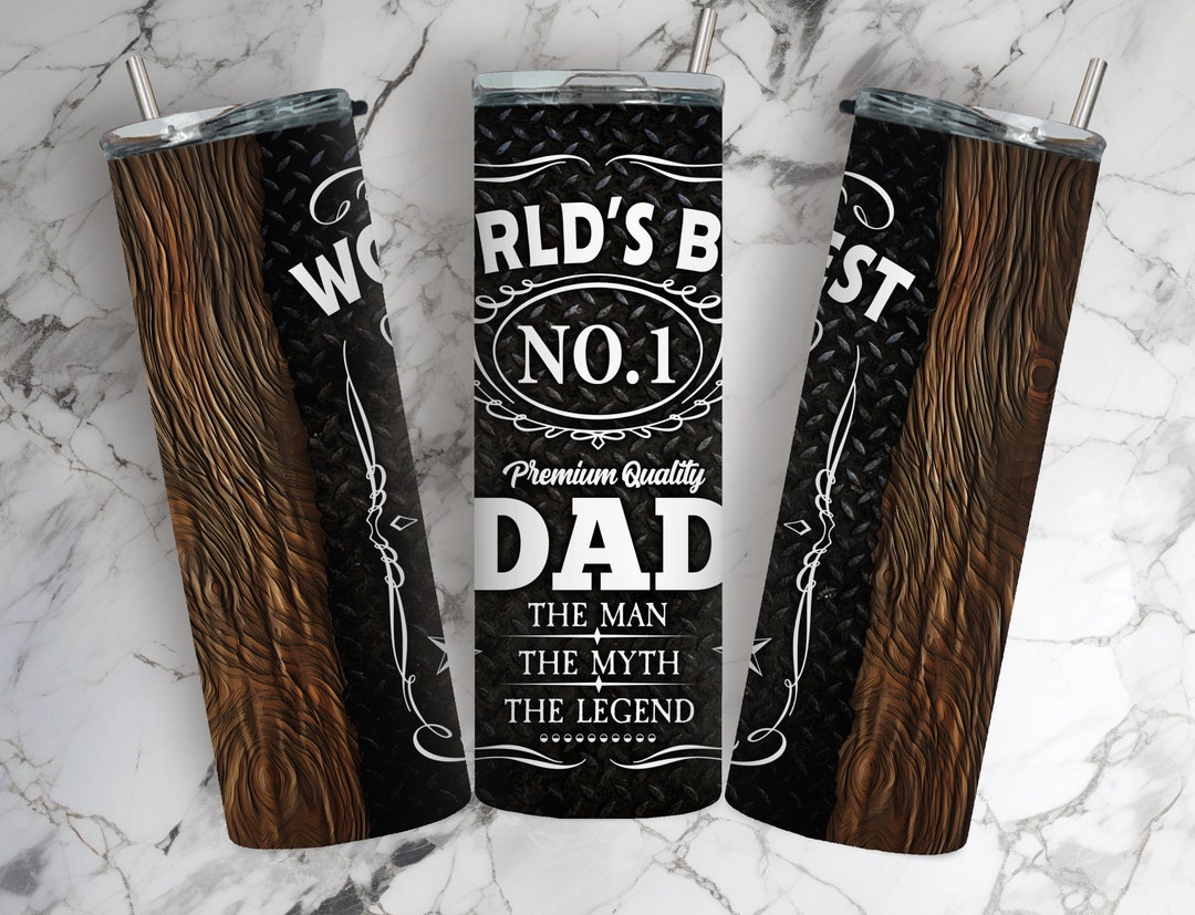 Fathers Day Tumbler Wrap, Best Dad 20 Oz Skinny Tumbler Sublimation ...