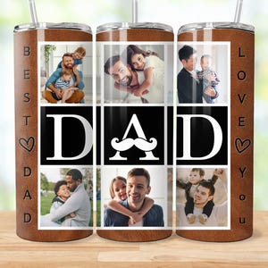 Dad Photo Tumbler PNG Photo Collage 20 oz Skinny Tumbler Sublimation Design, Fathers Day Tumbler, Dad Tumbler Wrap, PNG Digital Download
