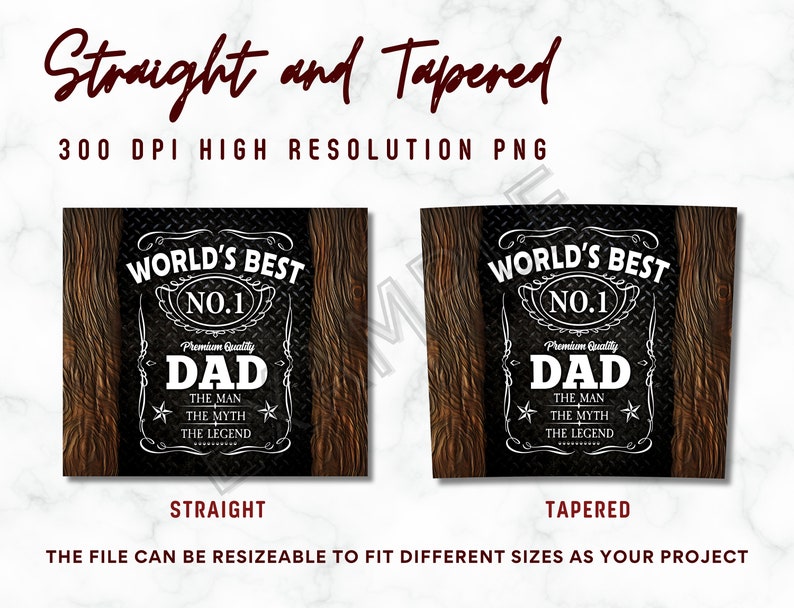 Fathers Day Tumbler Wrap, Best Dad 20 Oz Skinny Tumbler Sublimation ...