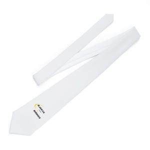 Sleek White Necktie for Formal Occasions, Wedding, Business Attire, Graduation, Gift for Him