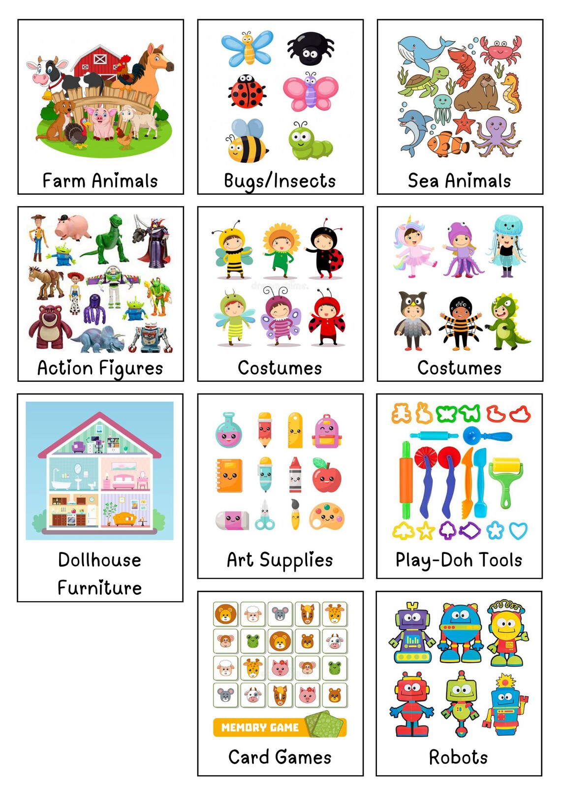 Editable Toy Bin Storage Labels Etsy