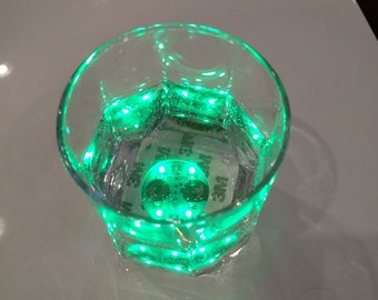 6 Piece PCB Electronic Circuit Board Base - LED illuminated Modern Technology themed Coaster, Gorgeous visual effect