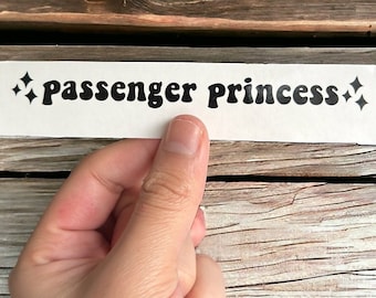 Passenger Princess Vinyl Decal | Funny Bumper Sticker