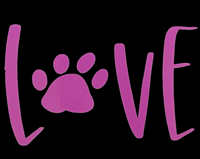 Love for Pets Decal | Multiple Colors Available | Car Decal | High-Quality Vinyl Decal | Pet Decal | Pet Lover Sticker | Pet Lover Gift