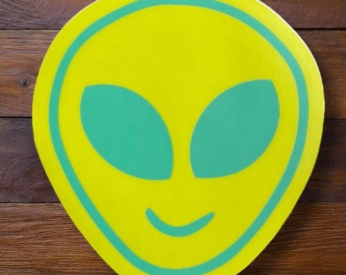 Alien Sticker, UFO Sticker, Psychedelic Sticker, Trippy Stickers, Multiple Sizes, Bumper Sticker, Car Sticker, Laptop Sticker, Vinyl Sticker