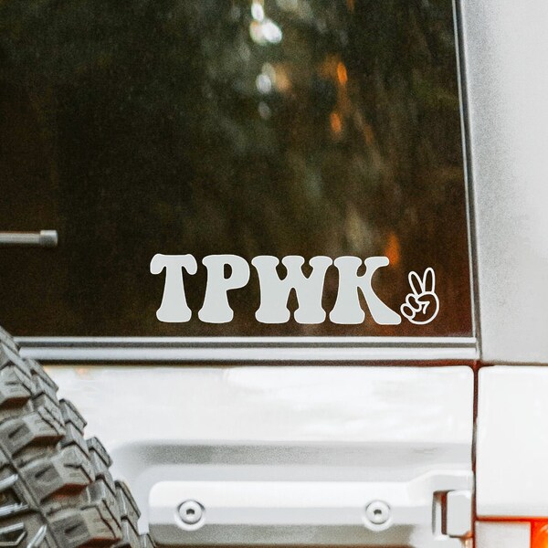 TPWK Car Decal, TPWK Sticker, Multiple Colors and Sizes, Treat People With Kindness Car Decal, Window Decal for Car, Car Decal, Car Sticker