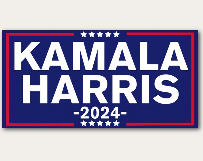 Kamala Harris Bumper Sticker | Vinyl Political Sticker | Multiple Sizes | Harris 2024 | Kamala Bumper Sticker | Kamala 2024