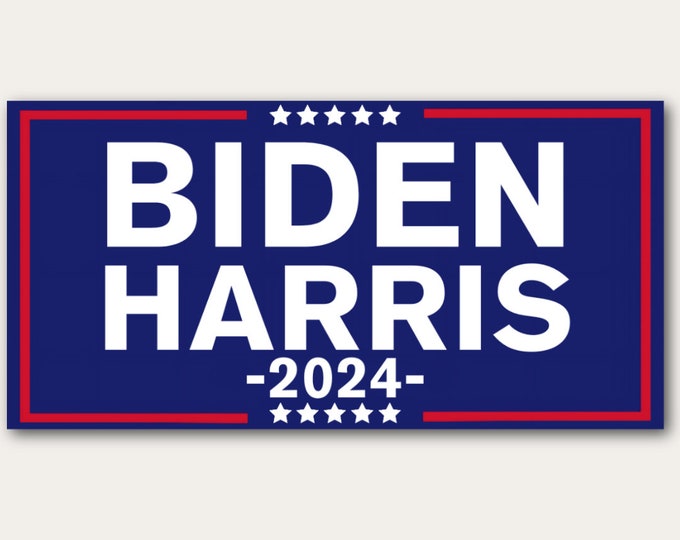 Biden Harris 2024 Political Bumper Sticker | Vinyl Political Sticker | Multiple Sizes | Harris 2024 | Support Biden Harris