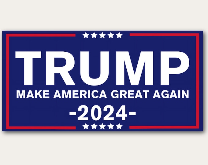 MAGA Bumper Sticker | Trump Bumper Sticker | Vinyl Sticker | Multiple Sizes & Colors | Make America Great Again Sticker | MAGA 2024 Sticker