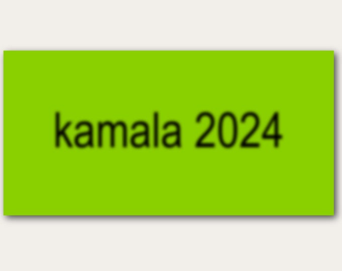 Kamala Harris Bumper Sticker | Kamala 2024 Brat Bumper Sticker | Vinyl Sticker | Multiple Sizes | Harris 2024 | Kamala Harris Brat| Brat