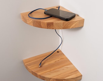 Handmade Corner Shelves: Rustic Floating Shelf Display