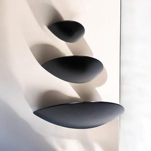 Handcrafted Pine Wood Half-Round Floating Shelf: Mid-Century Modern