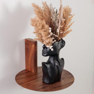 Handmade Walnut Floating Shelf: Round Edge Scandinavian Decor