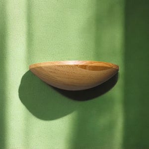 Round shelf for kitchen, oak circle shelf, wooden half round shelves, wood floating shelf, half circle shelf, round shelving units