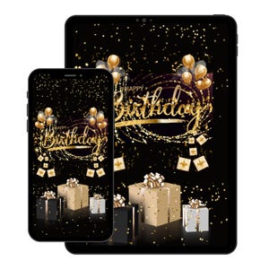 Birthday E-card Electronic Birthday Card Digital Birthday Card Downloadable Card Happy Birthday Card Paperless Card SMS Text Card