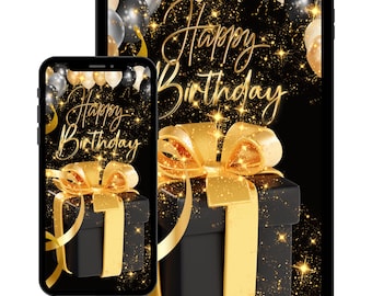 Digital Happy Birthday Card Downloadable Birthday Card E-Card Electronic Birthday Card Birthday Card Phone Text Message Birthday Card