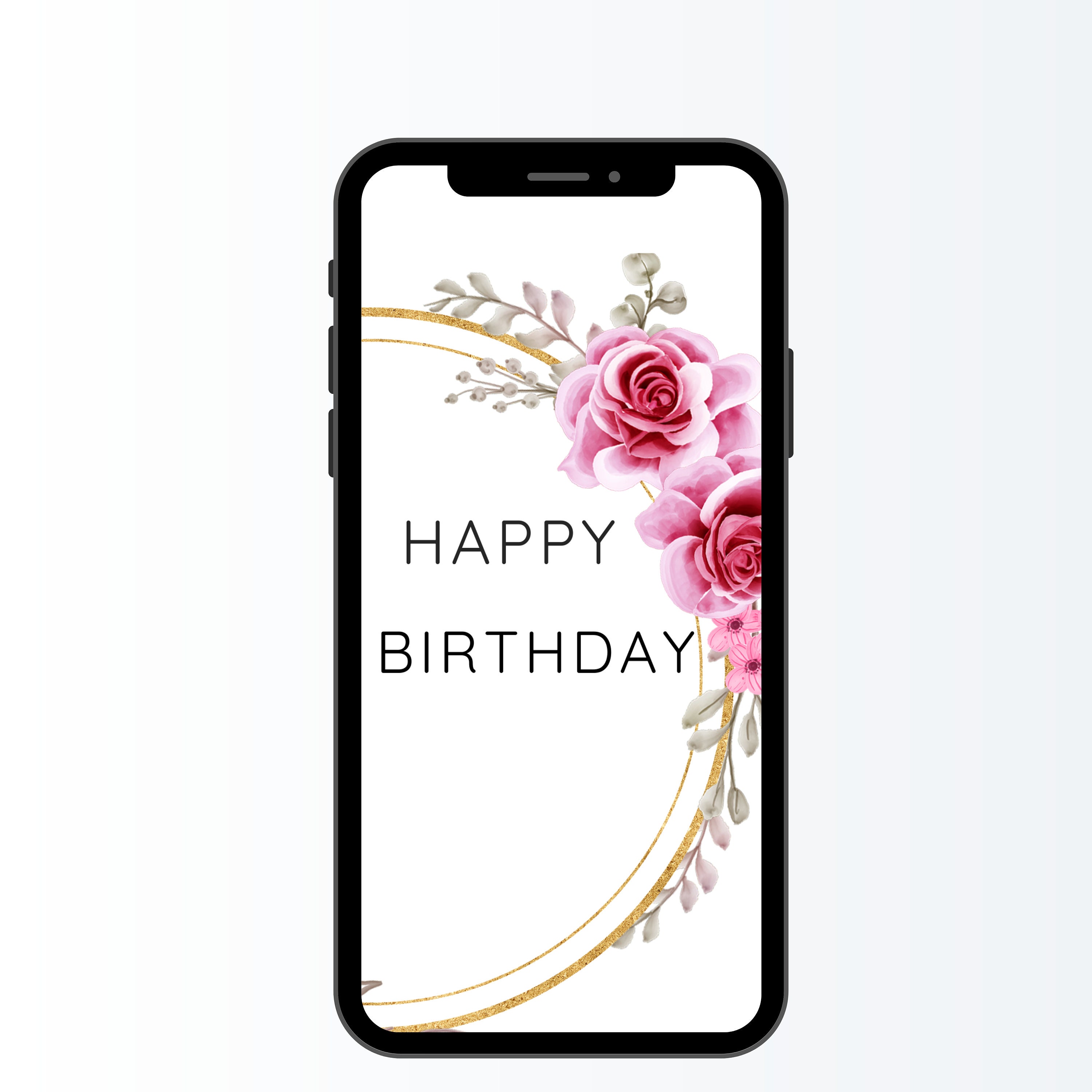 Mobile Phone Happy Birthday Card Digital Birthday Card Phone - Etsy