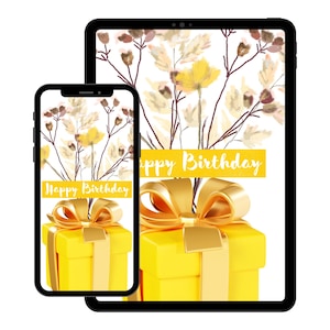 Geburtstag E-card Geburtstagskarte Digital Geburtstagskarte Geburtstag Karte Alles Gute zum Geburtstag Karte Papierlose Karte Text Karte