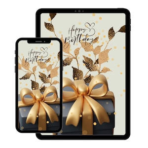 Electronic Birthday Card Downloadable Birthday Card |Birthday E-card Happy Birthday Card Birthday Card Paperless Card INSTANT DOWNLOAD